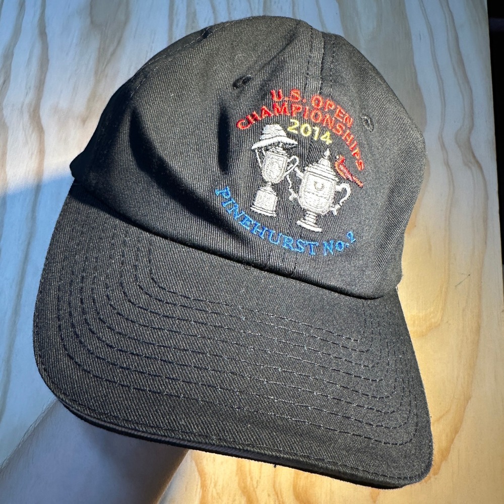USGA 2014 US Open Pinehurst No 2 Member Hat Black Adjustable Golf Cap